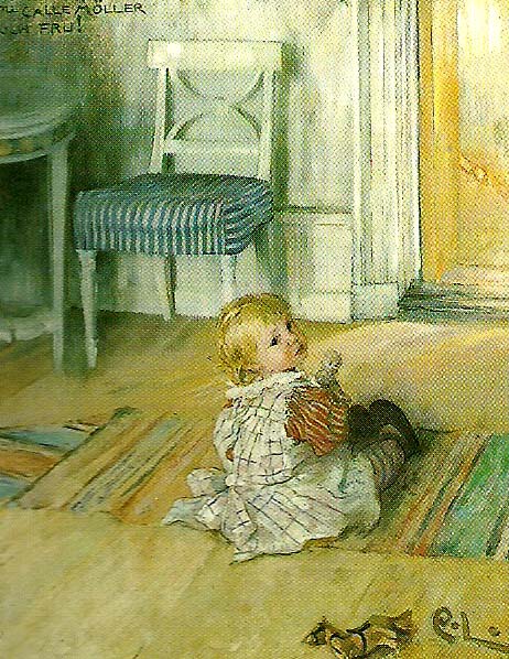 Carl Larsson pontus-pontus pa golvet